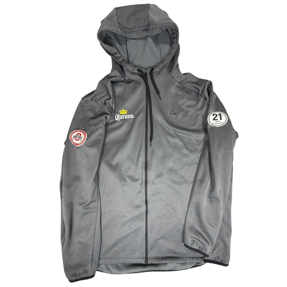 Ohio State Nike Hoodie Mens 2XL Gray Corona Sports Full Zip Therma-FIT